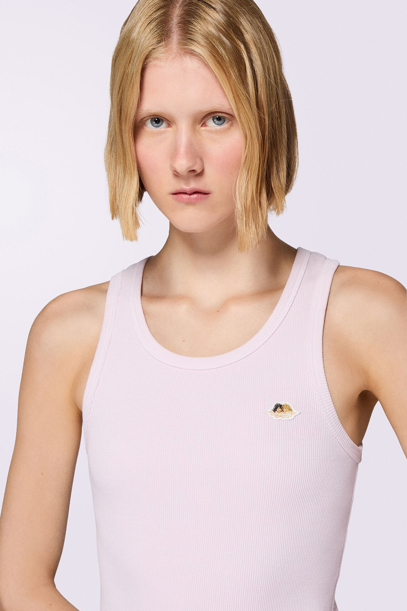 Angels Patch Tank Top Pink